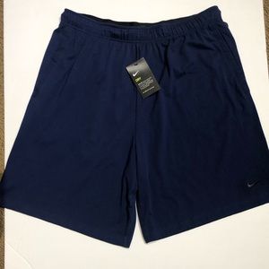 NIKE Men’s Navy Dri-Fit Shorts (XXL)